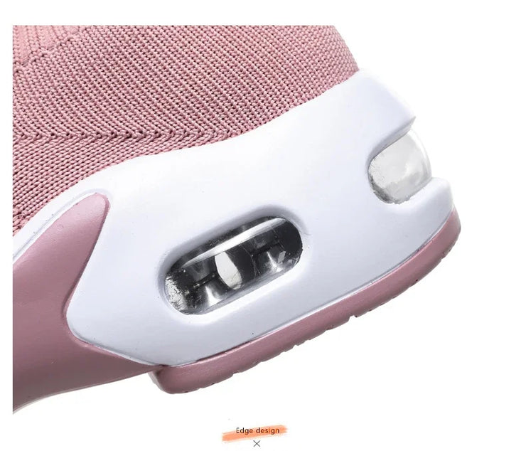 Women Sneakers 2020 Spring Flat Shoes Slip on Platform Sneakers for Women Black Breathable Mesh Sock Sneakers Shoes