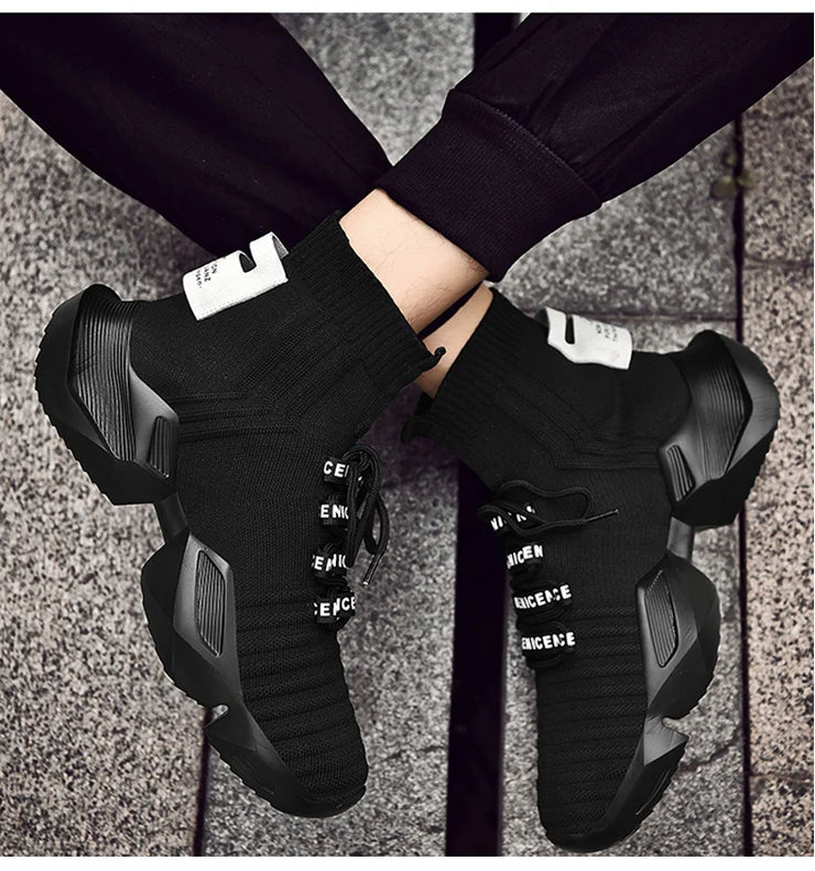 2025 New In Men's Retro Sock Sneakers High Top Chunky Men Shoes Breathable Thick Bottom Casual Shoes Zapatos De Hombre
