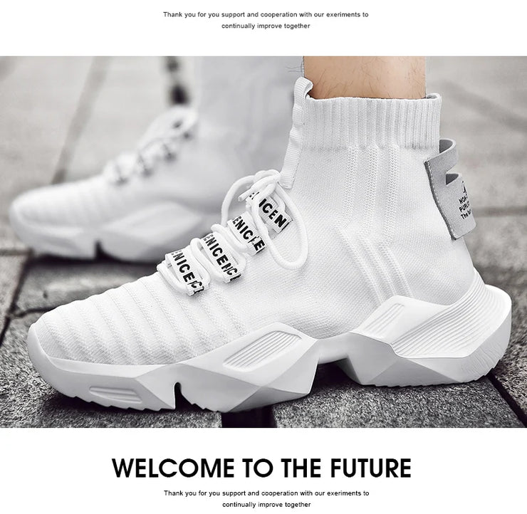 2025 New In Men's Retro Sock Sneakers High Top Chunky Men Shoes Breathable Thick Bottom Casual Shoes Zapatos De Hombre