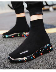 High-top Sock Sneakers Men Large Size 47 Women Sock Shoes Comfortable Breathable Casual Sport Shoes Lightweight Sneakers Male