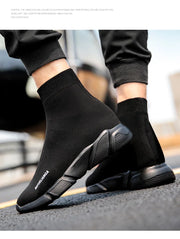 High-top Sock Sneakers Men Large Size 47 Women Sock Shoes Comfortable Breathable Casual Sport Shoes Lightweight Sneakers Male