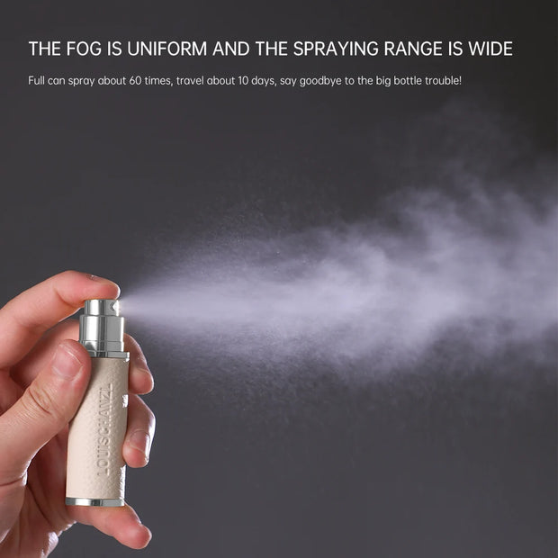 Louischanzl Perfume Atomizer Bottle magnet  Portable leather Sprayer for Boarding Tight Sealing Travel Perfume Spray gift 5ml
