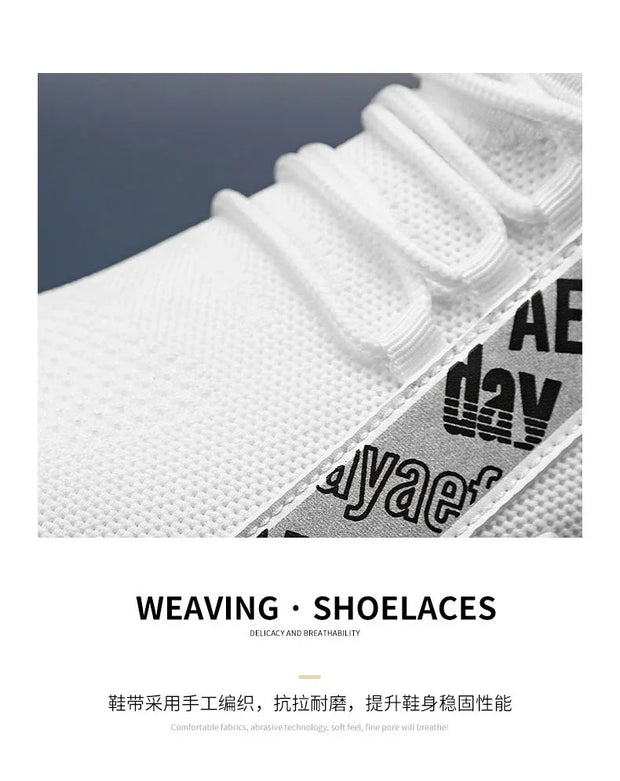 2025 New Men's Sneakers Mesh Breathable Running Shoes Fashion Outdoor Lace Up Sport Casual Shoes Lightweight Comfortable
