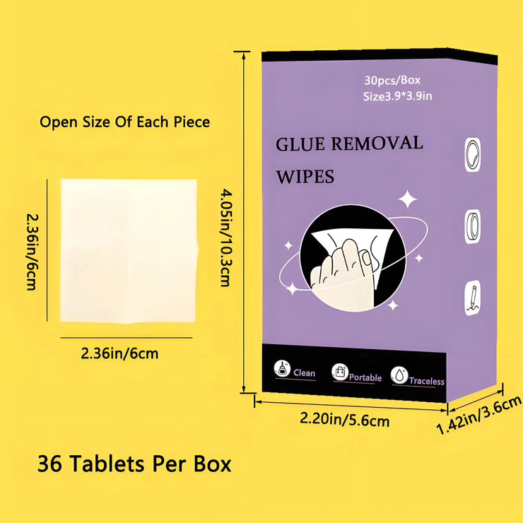Disposable adhesive removal wipes - portable residue free cleaner suitable for kitchen, bathroom, living room, and car surfaces
