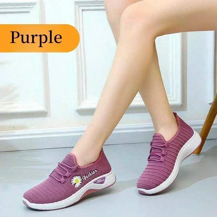 2025 NEW Stylish Women's Casual Flats in Fabric, Soft Sole Sneakers for Light Running and Everyday Wear