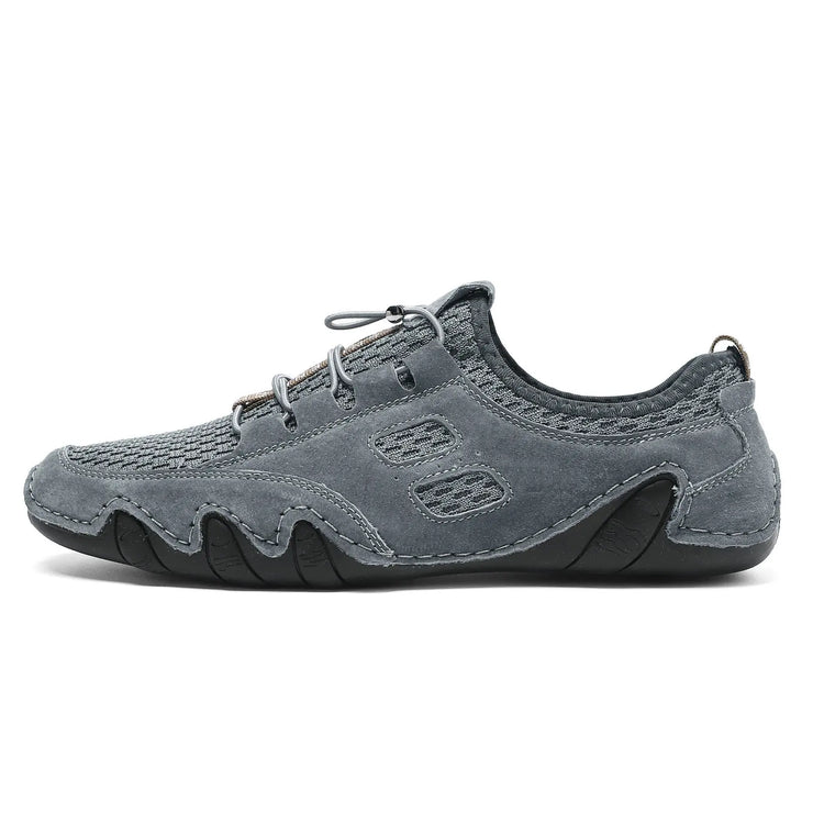 Men Fashion Sneakers Mesh Casual Shoes Lether Lac-up Mens Summer Lightweight Vulcanize Shoes Walking Sneakers Zapatillas Hombre