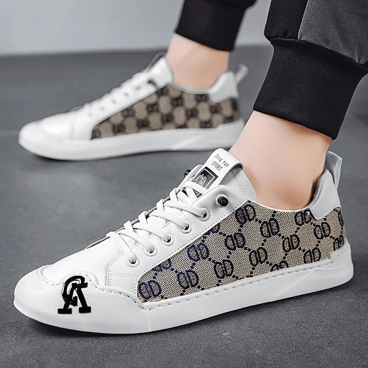 Luxury Black Men's Canvas Sneakers Designer Flat Vulcanized Shoes Men Low Top Casual Skateboard Shoes For Men Fashion Sneakers