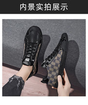 Luxury Black Men's Canvas Sneakers Designer Flat Vulcanized Shoes Men Low Top Casual Skateboard Shoes For Men Fashion Sneakers