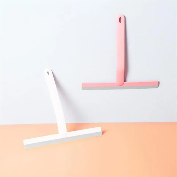 Useful Glass Window Wiper Soap Cleaner Squeegee Mirror Table Scraper Tile Cleaner Tool With Silicone Blade For Bathroom Kitchen