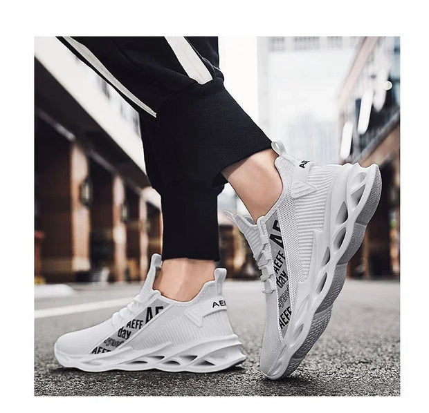 2025 New Men's Sneakers Mesh Breathable Running Shoes Fashion Outdoor Lace Up Sport Casual Shoes Lightweight Comfortable