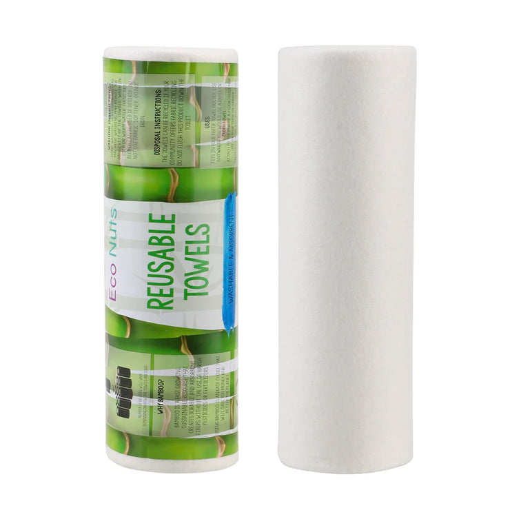 Reusable Bamboo Towels Home Kitchen Paper Towel 25pcs/Roll Washable Dish Cloths Washable Absorbent Clean Washing Towel