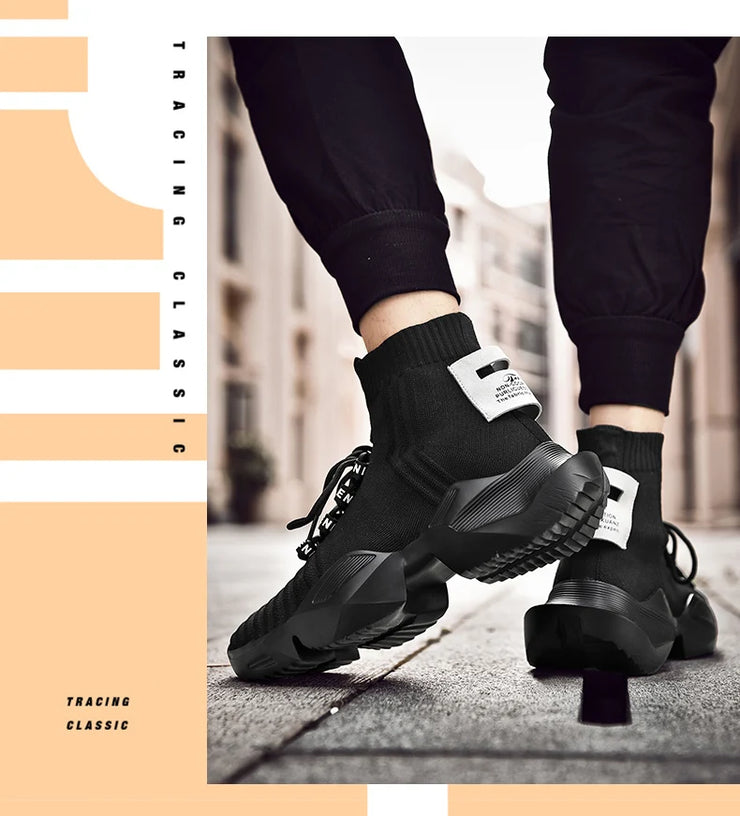 2025 New In Men's Retro Sock Sneakers High Top Chunky Men Shoes Breathable Thick Bottom Casual Shoes Zapatos De Hombre