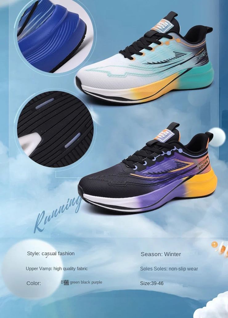 Men's Shoes Mesh Shoes Men's Lightweight Soft-Soled Running Shoes Spring and Summer Breathable Trendy Shoes Casual Non-Slip Spor
