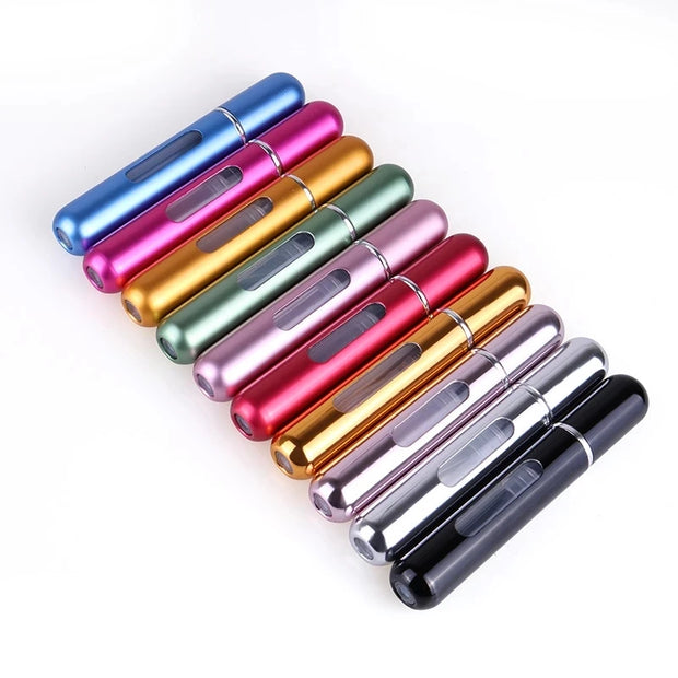 8/5ml Perfume Atomizer Portable Liquid Container For Cosmetics Traveling Mini Aluminum Spray Alcochol Empty Refillable Bottle