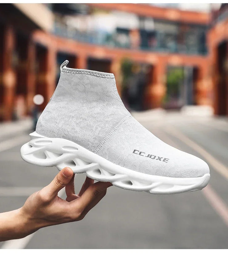 Socks Shoes for Men Black Sneakers Light Breathable Women Runing Shoes Outdoor Platform High Top Men Shoes New Unisex Sport Shoe