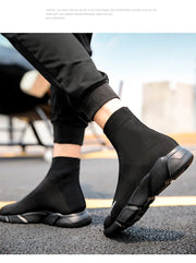 High-top Sock Sneakers Men Large Size 47 Women Sock Shoes Comfortable Breathable Casual Sport Shoes Lightweight Sneakers Male