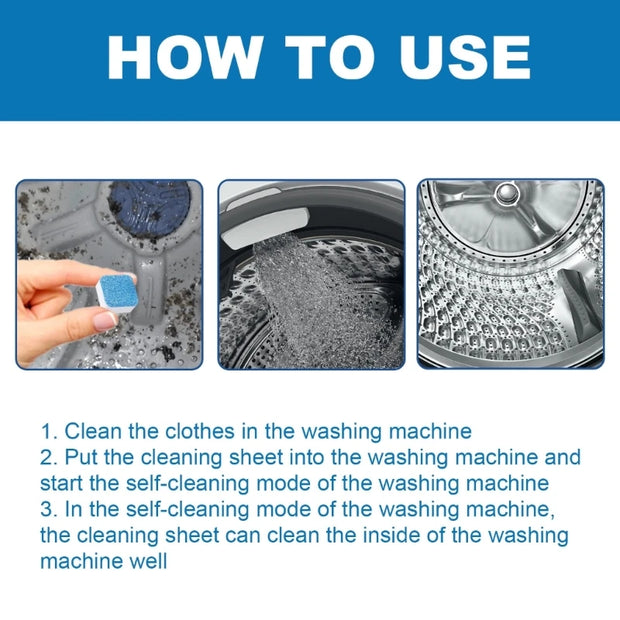 Washing Machine Cleaning Tablets Suitable Home Laundry Room Supplies