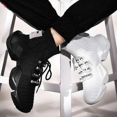 2025 New In Men's Retro Sock Sneakers High Top Chunky Men Shoes Breathable Thick Bottom Casual Shoes Zapatos De Hombre