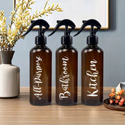 3pcs Portable Spray Bottle Refillable Plastic Bottle Cosmetics Alcohol Bottle Kitchen Bathroom Cleaning Spray Bottle