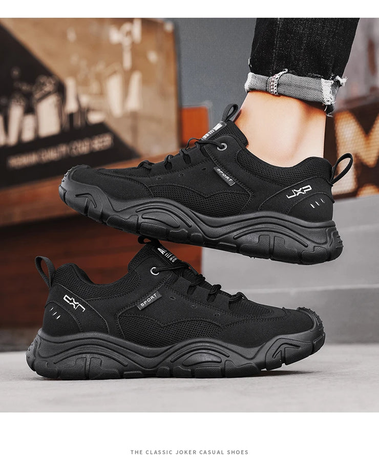 Sneakers for Men Fashion Lace Up Platform Shoe White Breathable Comfortable Male Sport Running Shoes Zapatillas 2025
