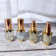 Travel 6ml Mini Spray Bottle Luxury Gold Plating Glass Perfume Portable Refillable Bottles Transparent Alcohol Mist Atomizer