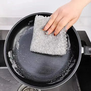 Bamboo Charcoal Dishcloth Reusable Absorbent Car Window Cleaning Cloths Non-stick Oil Microfiber Towel Home Washing Dishes Rag