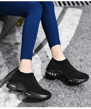 Women Sneakers 2020 Spring Flat Shoes Slip on Platform Sneakers for Women Black Breathable Mesh Sock Sneakers Shoes