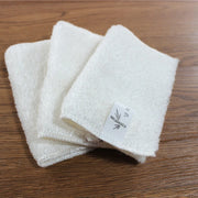 1/5PCS Natural Bamboo Fiber Thickened Cleaning Cloth White Dish Towel Kitchen Scouring Pad Easy To Clean Bathroom Rags Dishcloth