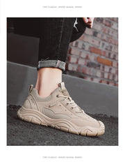 Sneakers for Men Fashion Lace Up Platform Shoe White Breathable Comfortable Male Sport Running Shoes Zapatillas 2025
