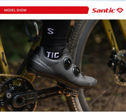 Santic Cycling Mountain Lock Shoes Outdoor Riding Sport MTB Bike Indoor Biking Carbon Fiber Sole Sneakers Comfortable Breathable