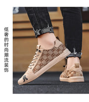 Luxury Black Men's Canvas Sneakers Designer Flat Vulcanized Shoes Men Low Top Casual Skateboard Shoes For Men Fashion Sneakers