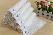 1/5PCS Natural Bamboo Fiber Thickened Cleaning Cloth White Dish Towel Kitchen Scouring Pad Easy To Clean Bathroom Rags Dishcloth