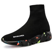 High-top Sock Sneakers Men Large Size 47 Women Sock Shoes Comfortable Breathable Casual Sport Shoes Lightweight Sneakers Male
