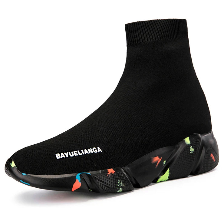High-top Sock Sneakers Men Large Size 47 Women Sock Shoes Comfortable Breathable Casual Sport Shoes Lightweight Sneakers Male