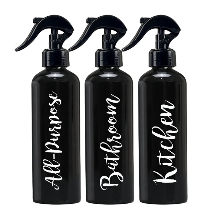 3pcs Portable Spray Bottle Refillable Plastic Bottle Cosmetics Alcohol Bottle Kitchen Bathroom Cleaning Spray Bottle