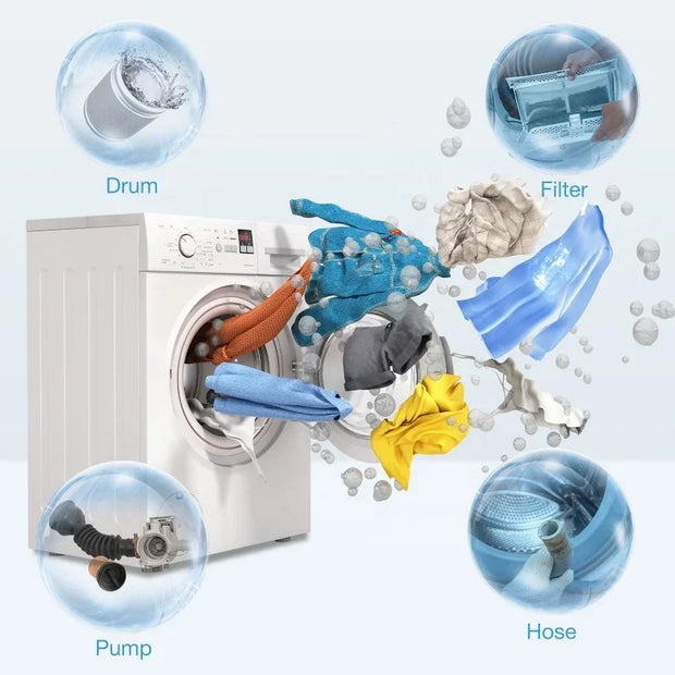Detergent 4/8/12 PCS Household Cleaning Accessories Washing Machine Cleaning Tablets Effervescent Cleaning Tablets Cleaner For