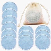 12PC Reusable Cotton Pads Makeup Remover Pads Washable Round Bamboo Make Up Pads Cloth Nursing Pads Skin Care Tool Skin Cleaning