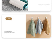 Bamboo Charcoal Fiber Cleaning Cloth Rags Water Absorption Non-Stick Oil Washing Kitchen Towel Household Cleaning Wiping Tools