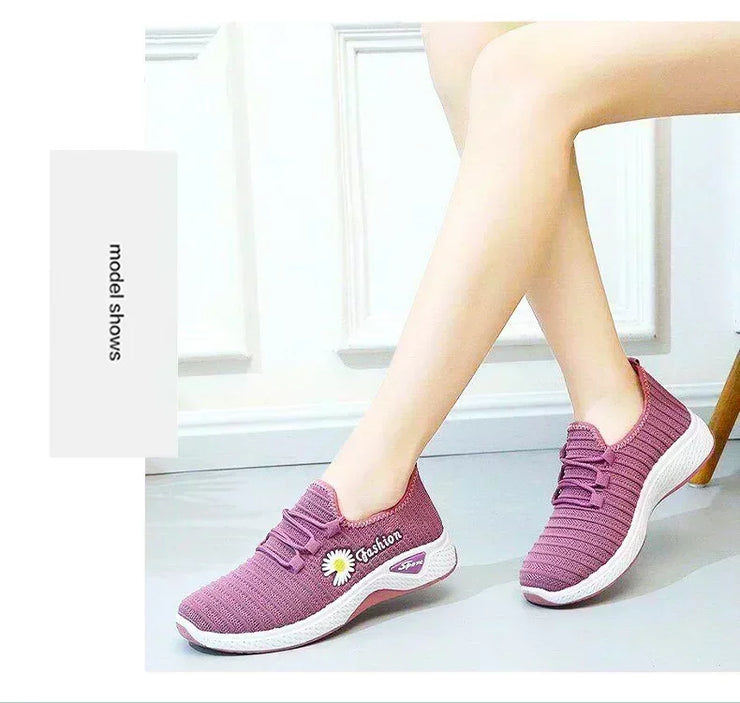 2025 NEW Stylish Women's Casual Flats in Fabric, Soft Sole Sneakers for Light Running and Everyday Wear