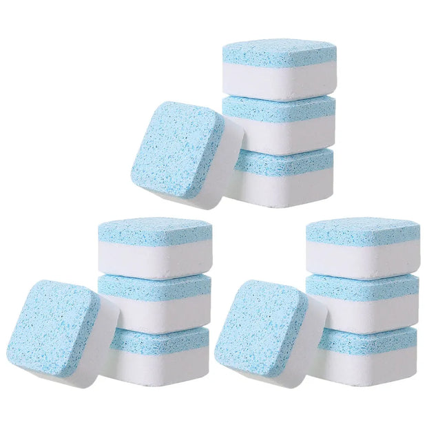 12 PCS Household Cleaning Accessories Washing Machine Cleaning Tablets Effervescent Cleaning Tablets Cleaner For Washers