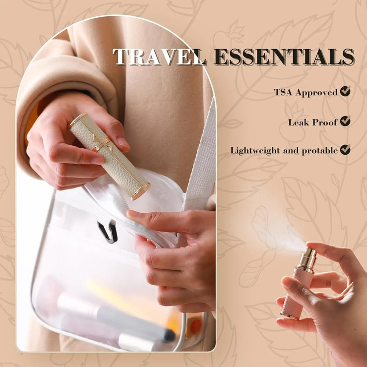 Perfume Travel Refillable Bottle 5ml Perfume Atomizer Bottle Portable Size Sprayer Bottle Luxurious Pocket Perfume Dispenser
