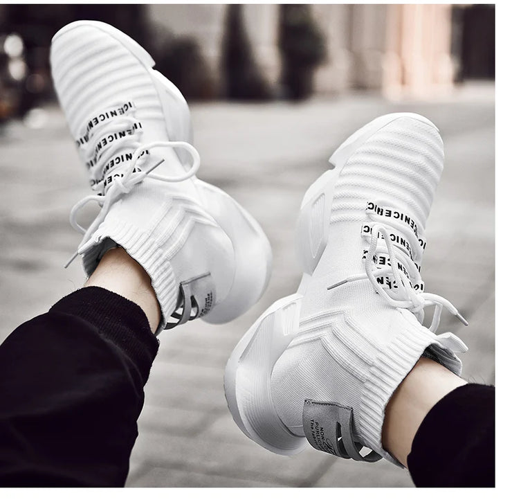 2025 New In Men's Retro Sock Sneakers High Top Chunky Men Shoes Breathable Thick Bottom Casual Shoes Zapatos De Hombre