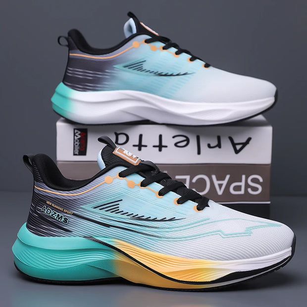 Men's Shoes Mesh Shoes Men's Lightweight Soft-Soled Running Shoes Spring and Summer Breathable Trendy Shoes Casual Non-Slip Spor