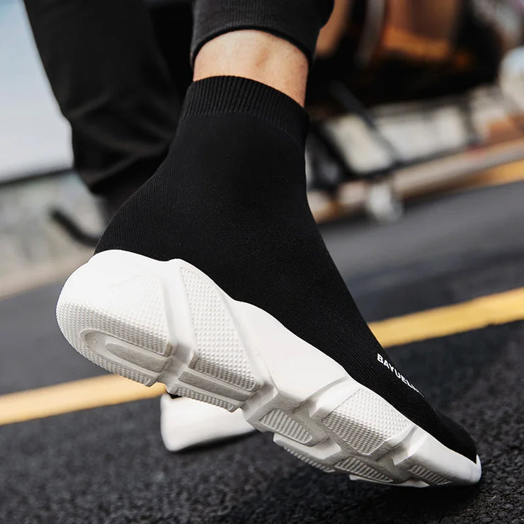 High-top Sock Sneakers Men Large Size 47 Women Sock Shoes Comfortable Breathable Casual Sport Shoes Lightweight Sneakers Male