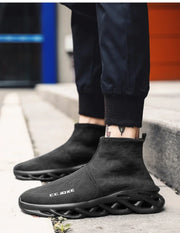 Socks Shoes for Men Black Sneakers Light Breathable Women Runing Shoes Outdoor Platform High Top Men Shoes New Unisex Sport Shoe