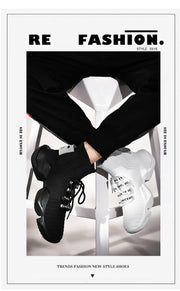 2025 New In Men's Retro Sock Sneakers High Top Chunky Men Shoes Breathable Thick Bottom Casual Shoes Zapatos De Hombre