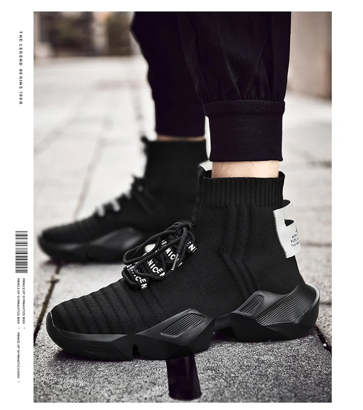 2025 New In Men's Retro Sock Sneakers High Top Chunky Men Shoes Breathable Thick Bottom Casual Shoes Zapatos De Hombre