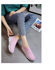 Women Shoes Knitting Sock Sneakers Women Lightweight Casual Slip On Flat Laides Shoes Woman Plus Size Loafers Walking Famela