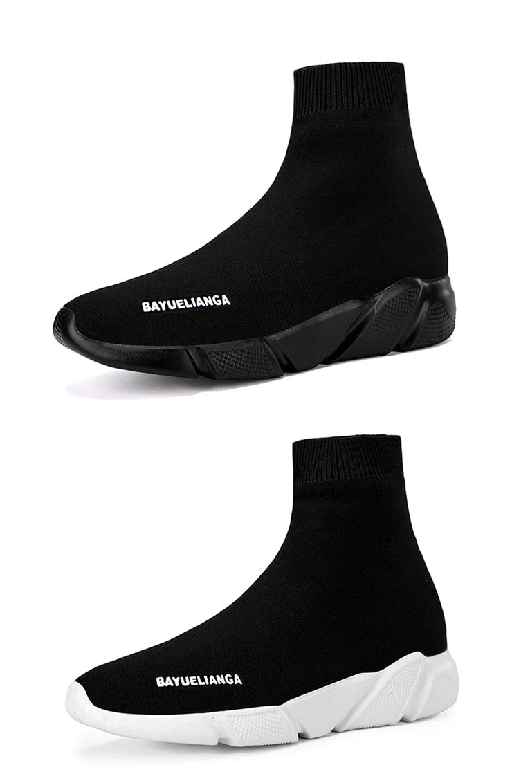 High-top Sock Sneakers Men Large Size 47 Women Sock Shoes Comfortable Breathable Casual Sport Shoes Lightweight Sneakers Male