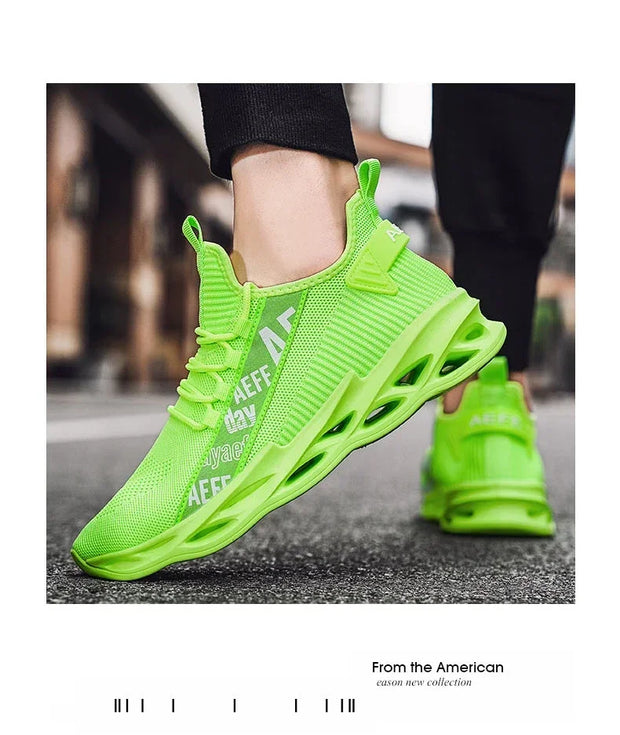 2025 New Men's Sneakers Mesh Breathable Running Shoes Fashion Outdoor Lace Up Sport Casual Shoes Lightweight Comfortable